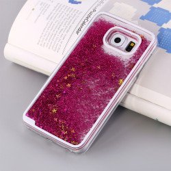 Samsung Galaxy S6 Edge Glitter Shake Shake Star Dust Case (TPU Hot Pink)